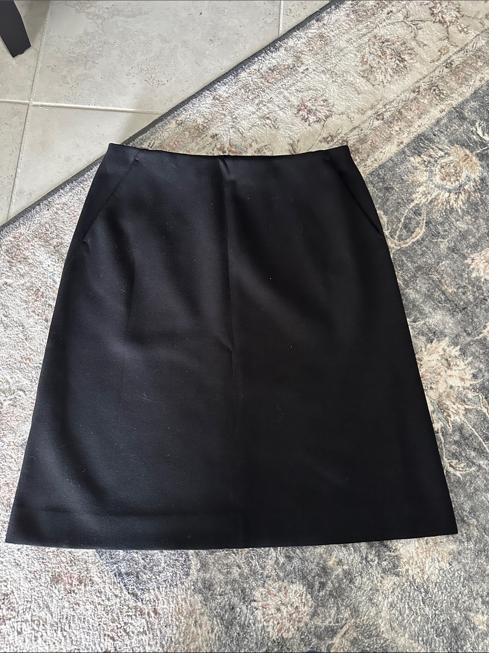 COS Pull On Elastic Waist Black A-Line Skirt